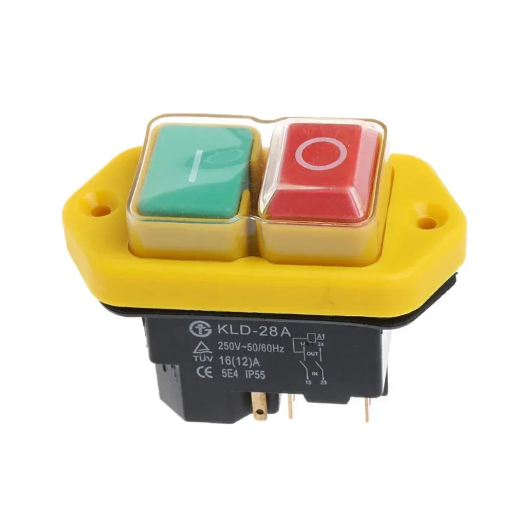 

Pushbutton Switch KLD28A 16A 250V Electromagnetic Switch with 5 Terminal Wiring for Industrial and Household Use