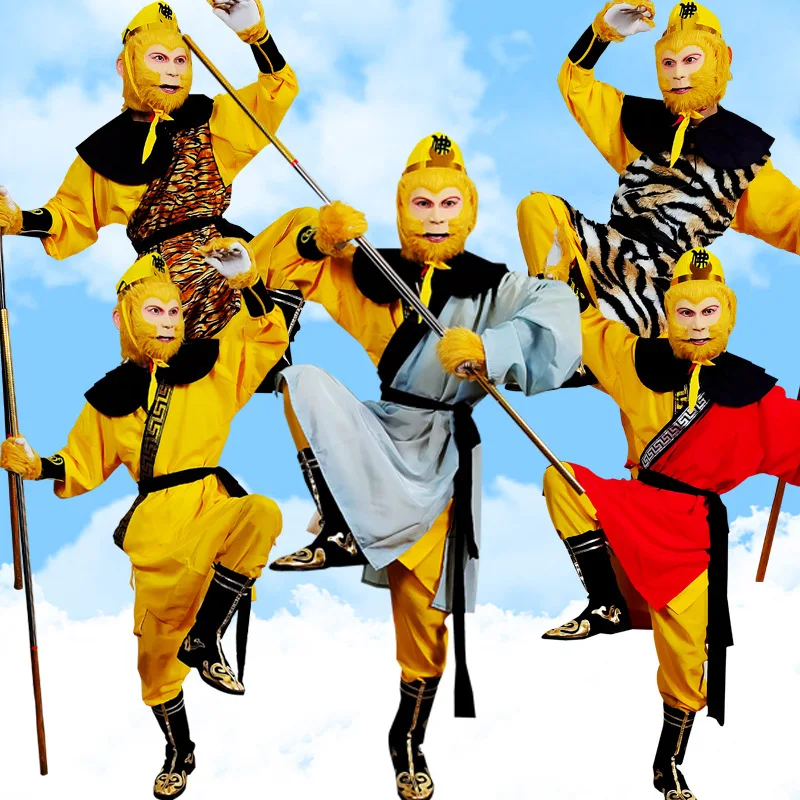 

Cosplay Journey to the West Wukong Walker Costume Big Trouble Peach Garden Clothes Qi Tian Da Sheng Performance Full Set Opera
