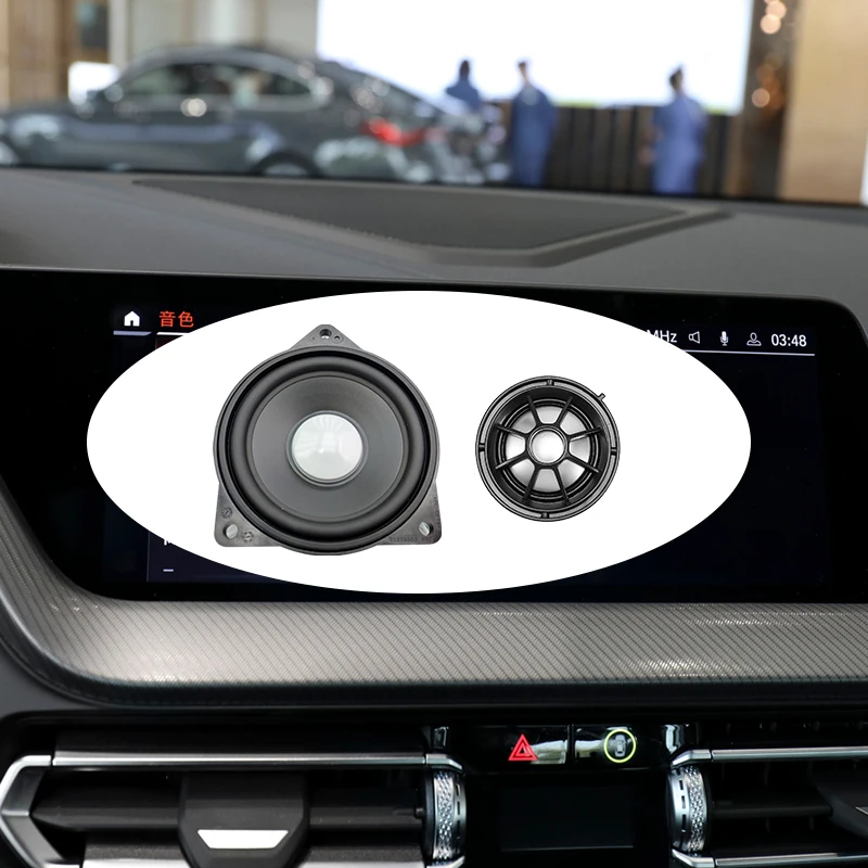 For BMW 2 series F44 four Door Sports Car Hron Cover Plug and Play 4ohm Tweeter Midrange Speaker Subwoofer 650W  Amplifier
