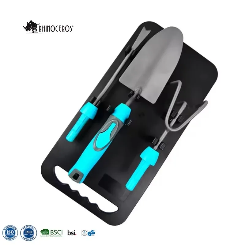 

STLF Rhinoceros 3pcs Interchangeable Yard Bonsai Tools Kit Hand Tools Set for Digging Planting Garden Tool Set