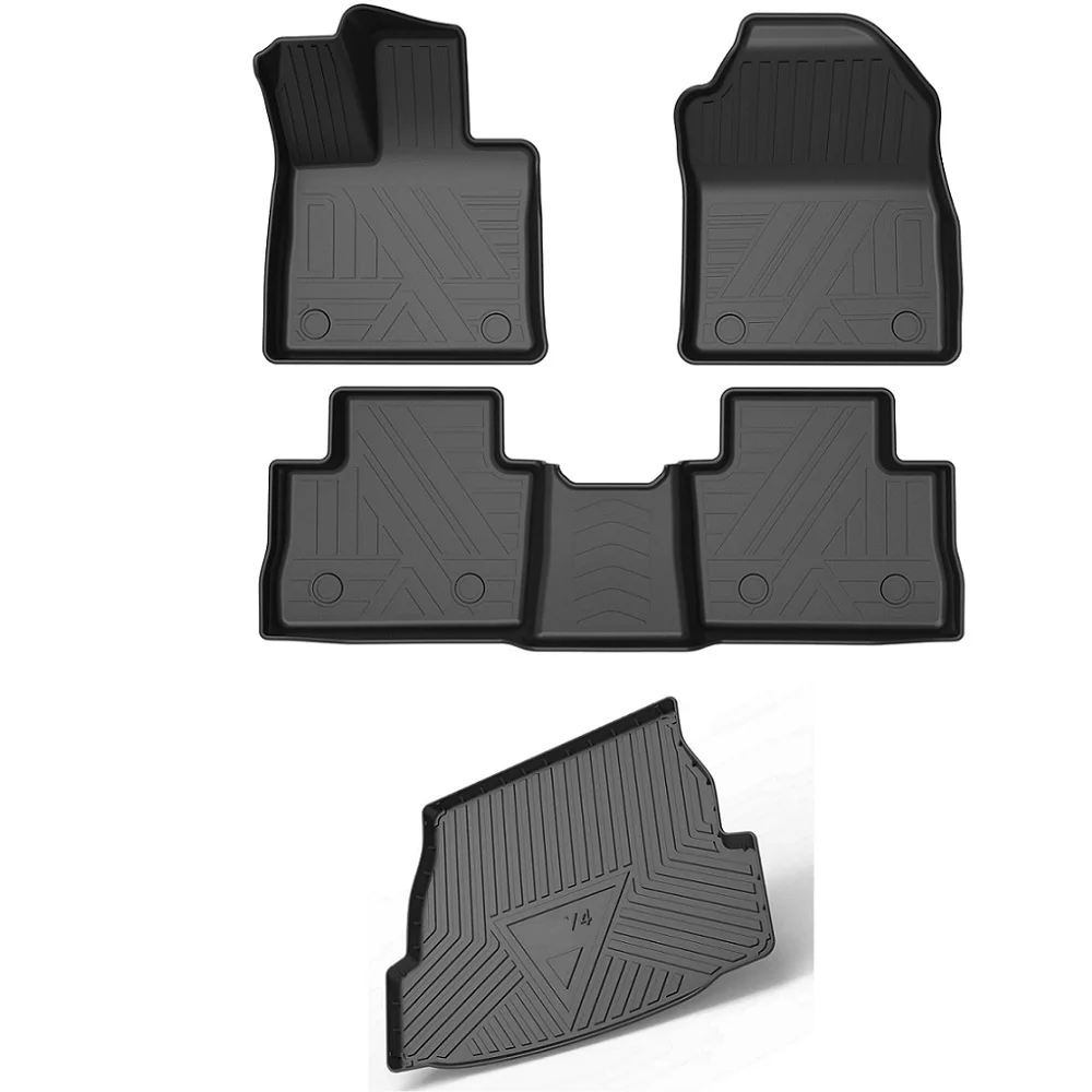 

TPE Floor Mats Carpets Fit For Toyota RAV4 Rav-4 2021 2022 Interior 3D Mats Rear Trunk Mats
