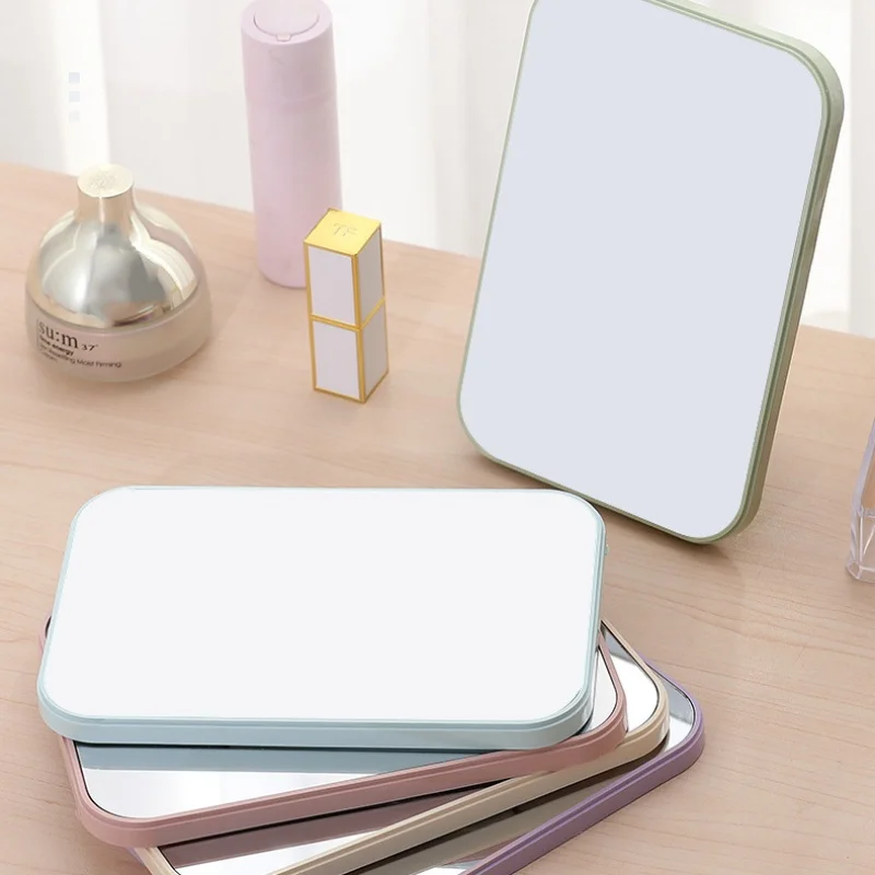 YS00108-specchio da principessa per il trucco specchio da tavolo portatile pieghevole per dormitorio portatile grande su un lato semplice