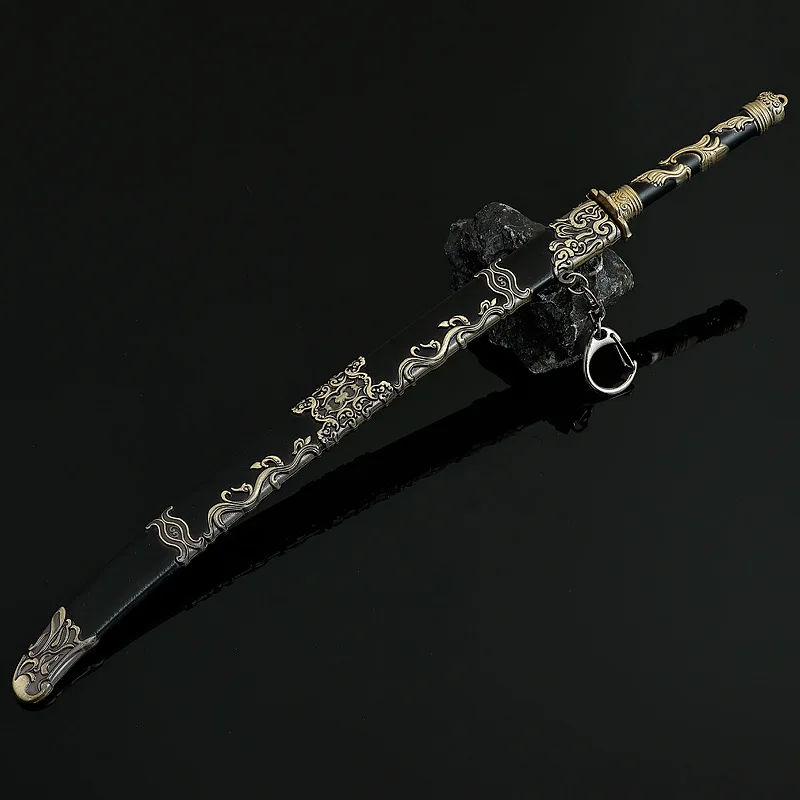 30 سنتيمتر/11.81in الأبدية ليلة ستار نهر الفيلم والتلفزيون محيط سلاح نموذج مو شنغ السيف مع غمد الحرف المعدنية الصبي هدية لعبة #6