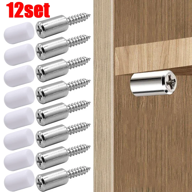 Shelving Nail Brackets Cross Self-Tapping Screw With Rubber Sleeve Laminate Support Wardrobe Cabinet Glass Nonslip Partition