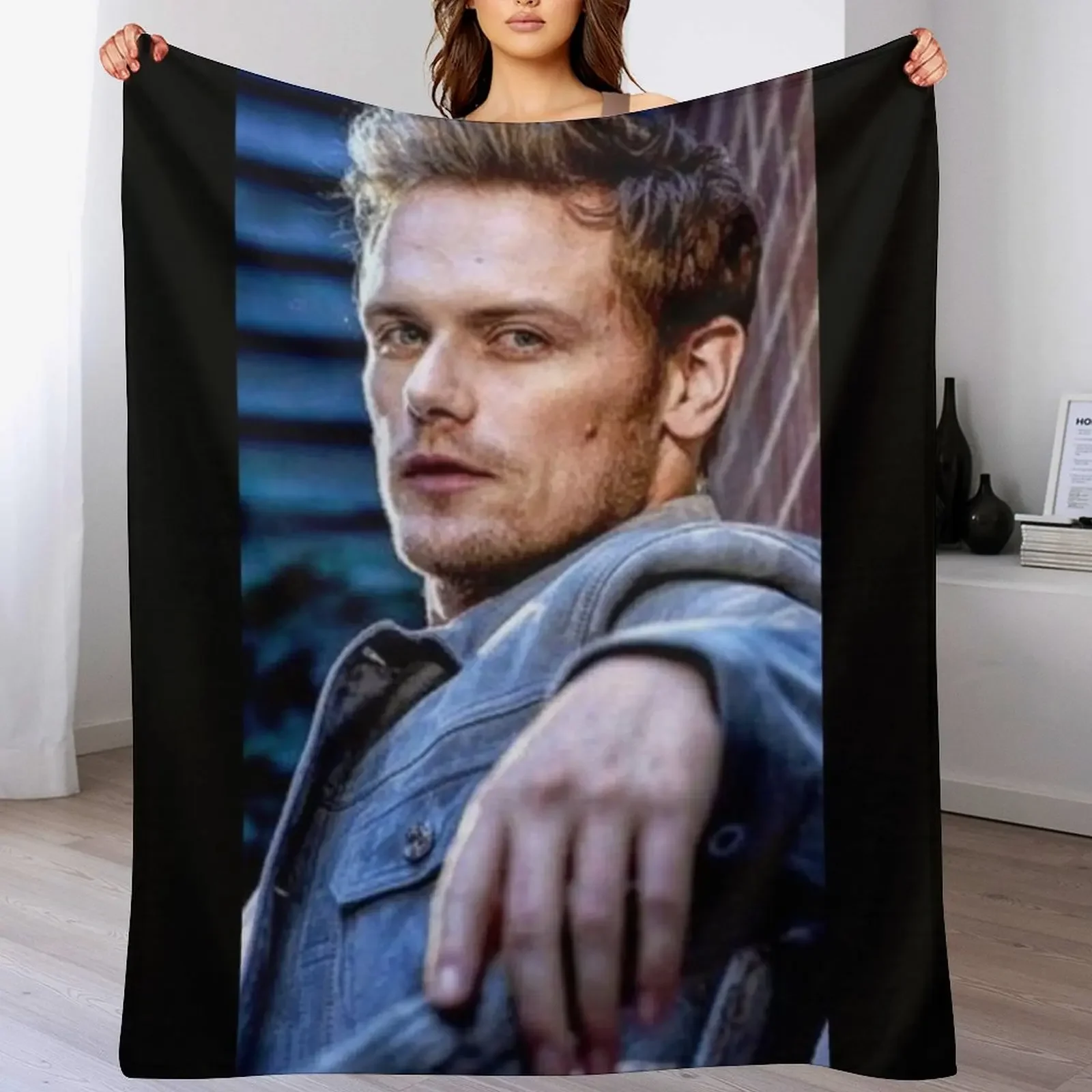 

New Sam Heughan Throw Blanket for winter Furry Blankets For Baby Blankets