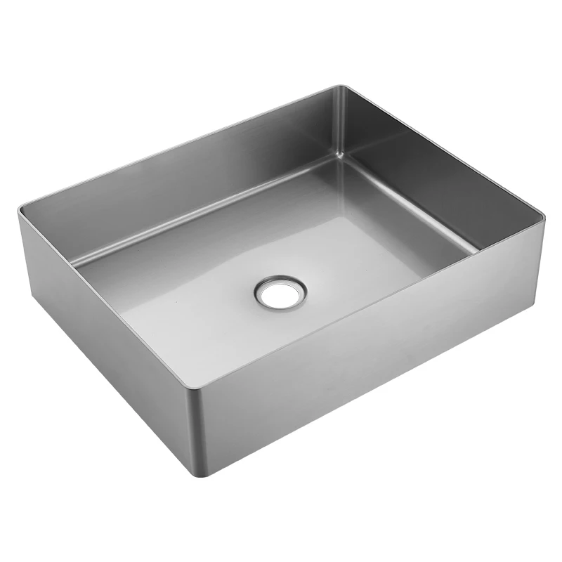 

304 stainless steel square tabletop basin, hotel bathroom, single bar KTV sink creativity