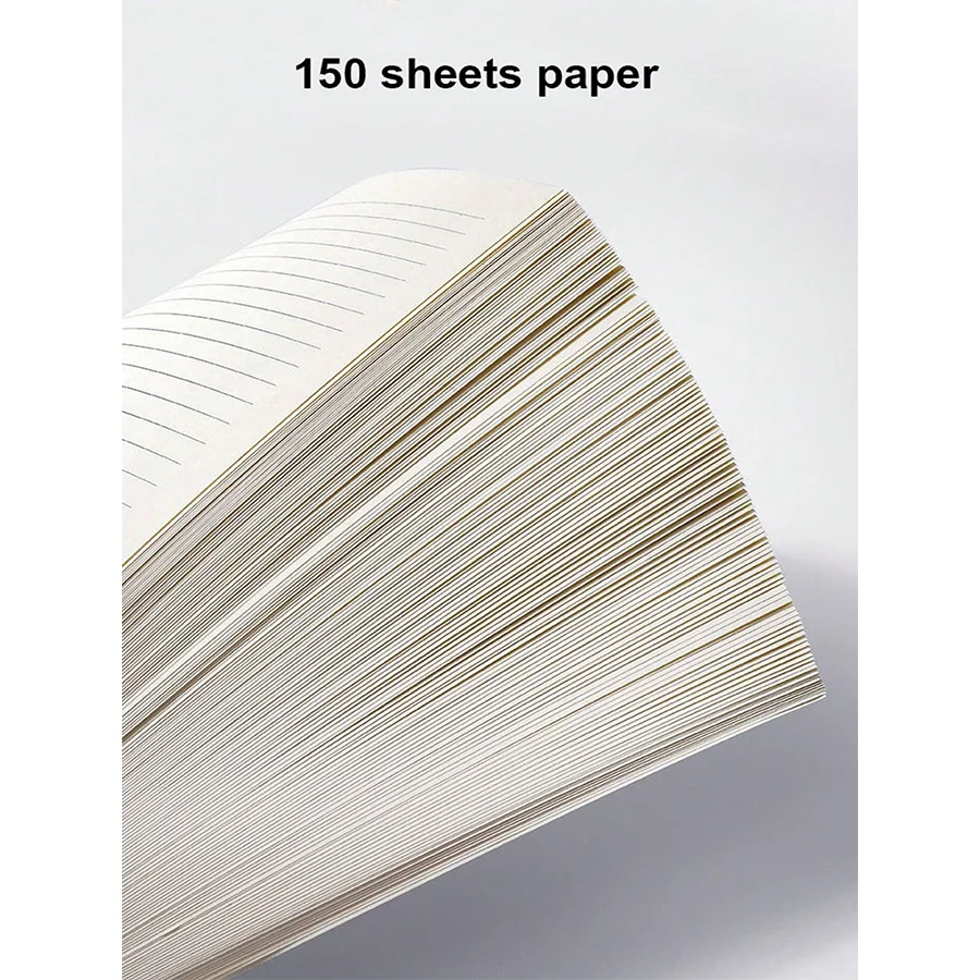 B5 Spiral Coil Notebook 300 Pages 150 Sheets Kraft Paper Bear Cover Daily Notebook Lined Inner Page Notepad Sketchbook