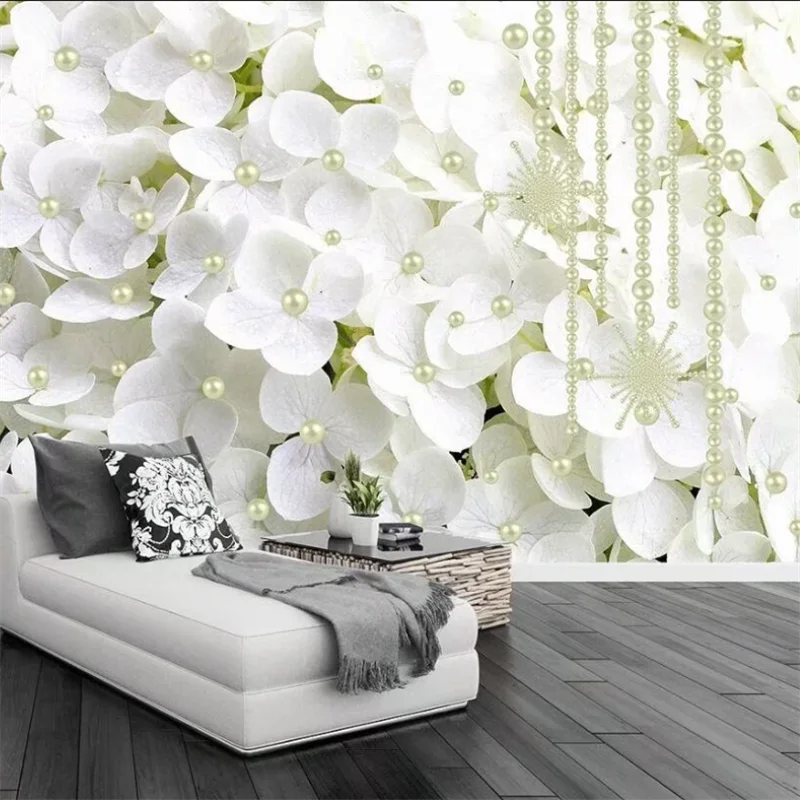 خلفية مخصصة موضة ثلاثية الأبعاد الجداريات الفاخرة الزهور الذهبية حزمة لينة الكرة مجوهرات غرفة المعيشة تلفزيون حائط الخلفية ورق ديكور المنزل