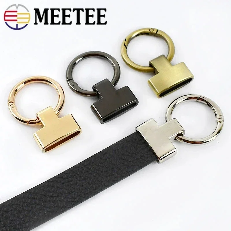 2/5/10Pcs Meetee 20/25mm Metal Ring Keychain Buckle Spring Detachable Clasp Handbag Tassel Bell Connector DIY Hardware Accessory