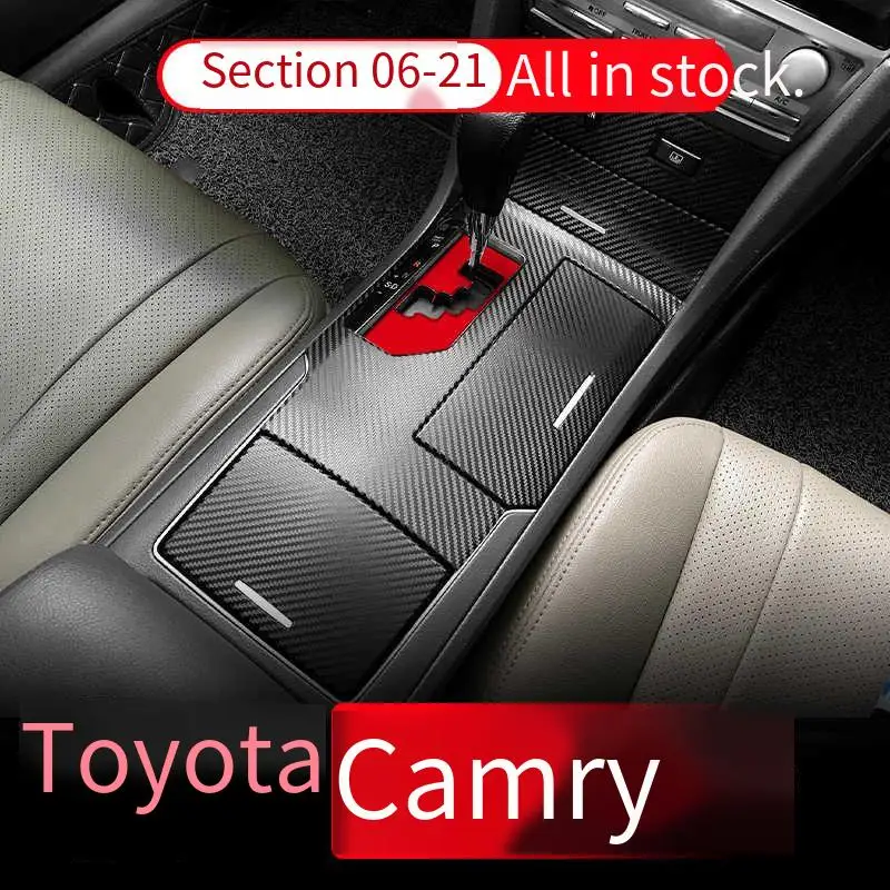 

For 678th generation Toyota Camry 3D/5D Carbon Fiber Car-styling Interior Cover Console Color Sticker Decals Product Accessories