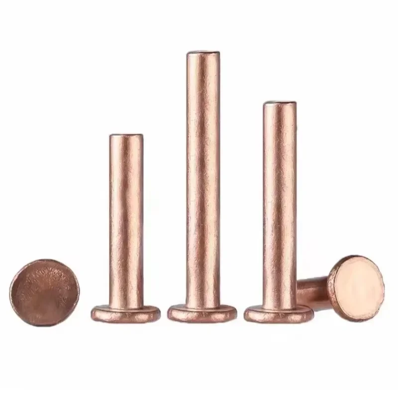 

500g GB109 Copper Solid Rivets Knock Flat Head Rivet M2-M6