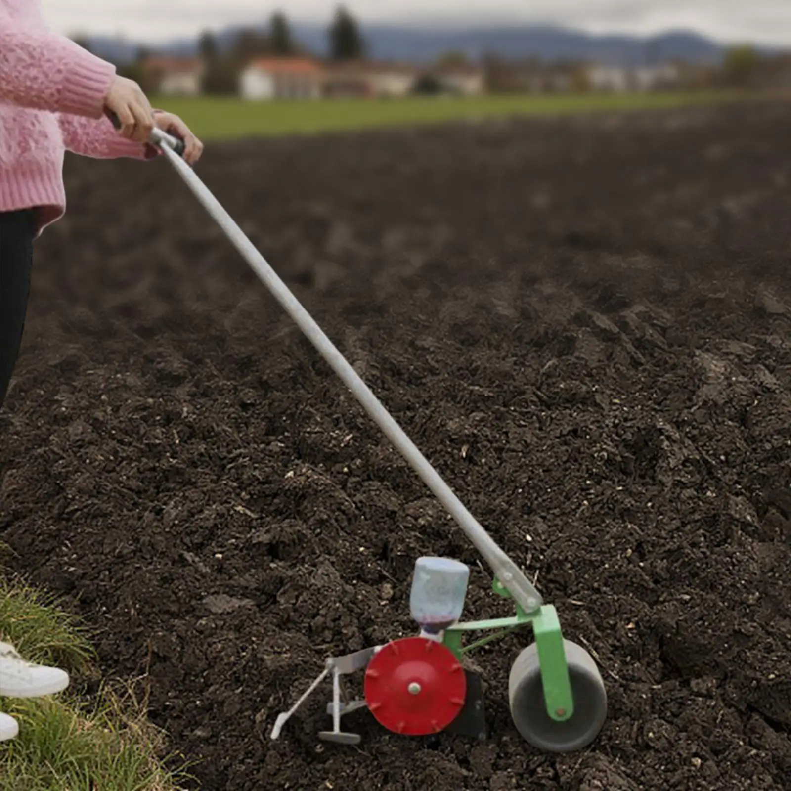 Hand Push Seeder Granule Seed Hand-Push Seeder Vegetable Cereal Rape Radish Onion Sowing Machine Garden Seeder Wear Resistant