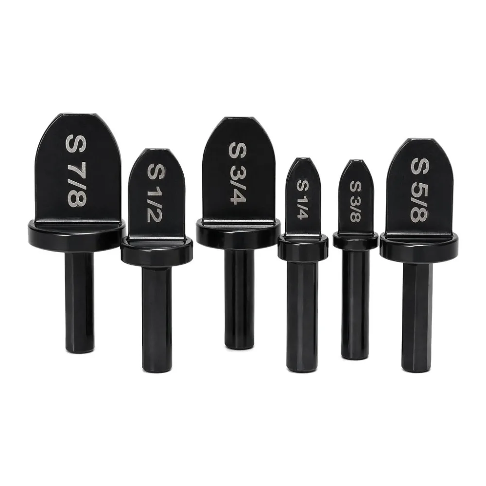 6pcs Bearing Steel Pipe Swaging Tool 6 Piece Set 1/4in 3/8in 1/2in 5/8in Swaging Drill Bit Set Flaring And Expanding