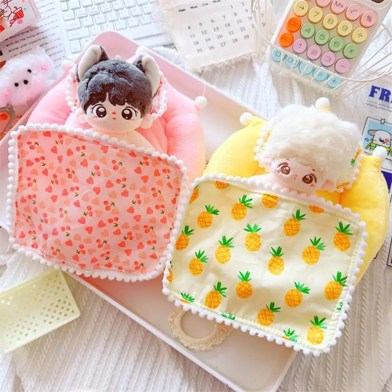 

DIY Playset Extra Fittings Cotton Doll Bed Pillow and Blanket for 10/20cm Figurine Doll Bedding Bundle