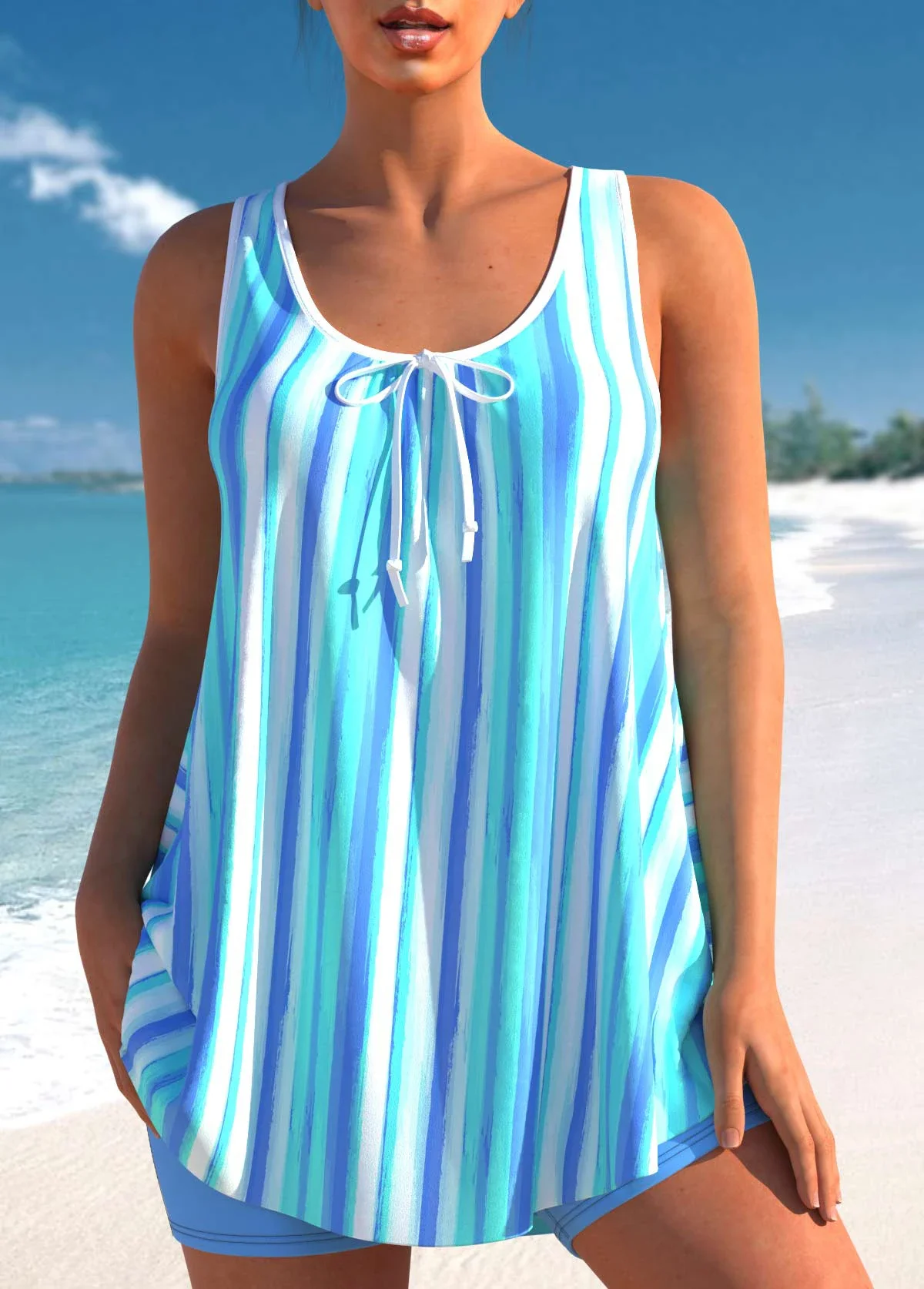 Two-piece Bikini Swimsuit for Women Summer Sexy Tankini  Patchwork Multi-Color Sexy Bikini  Vacation Swimsuit Summer Beachwear