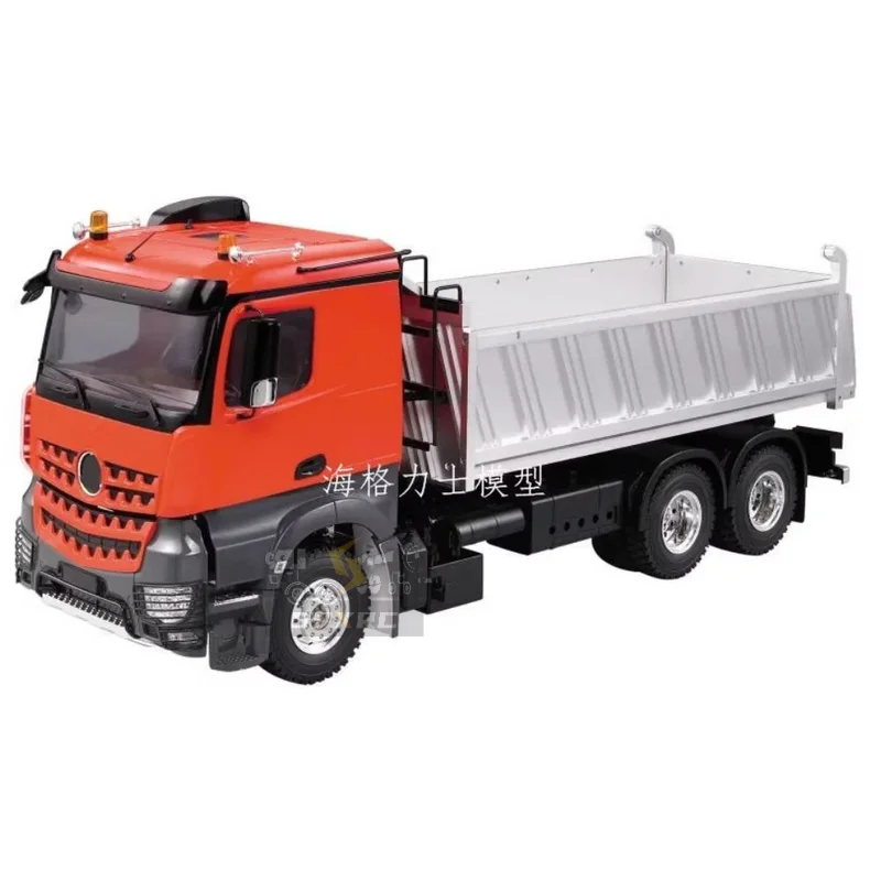 1/14 trailer three-axle RC dump truck for Tamiya Mercedes-Benz square bucket rod dump truck semi-metal version DIY