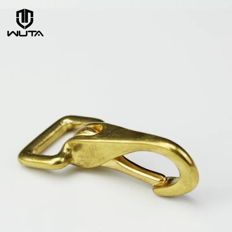 WUTA Solid Brass Bag Hook Lobster Clasps Straping Hook buckle Shoulder Strap Swivel Snap Hook Fastener Key Chain Ring Square Eye