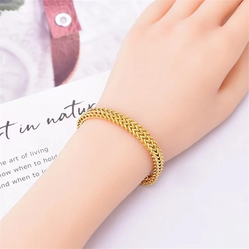 316L Stainless Steel Thick Chain Necklace & Bracelet Set