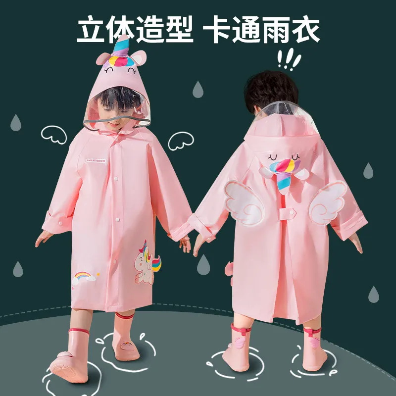 Millikin baby deer cartoon unicorn children\'s raincoat girls rabbit kindergarten cute poncho rain gear wholesale