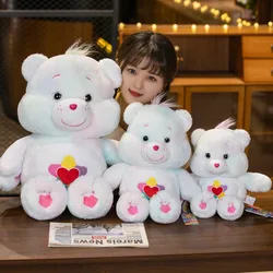 Care Bears Kawaii plushie toys Pink Sakura White Heart Cute Bear Plush Toys Cartoon Soft Stuffed Dolls For Gift Home Decoration