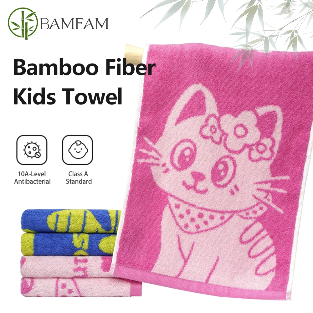 Cartoon Bamboo Fiber Towel Baby Towels Children Bath Towel Newborns Handkerchief Bathing Face Washcloth Shower Towel for Kids