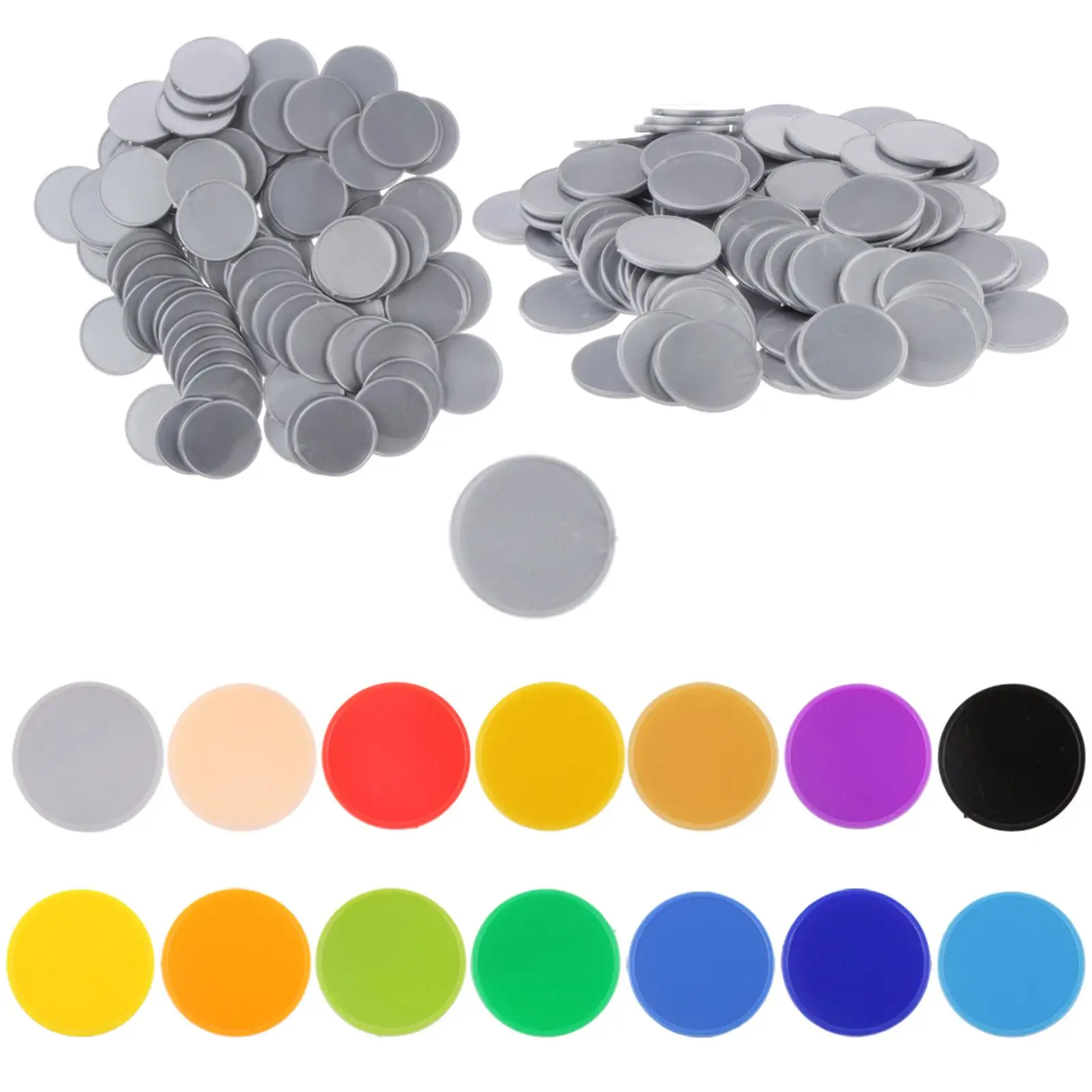 Colorful Plastic Poker Chips Bingo Tokens Educational Counting Coins Casino Accessories for Kids Play 5