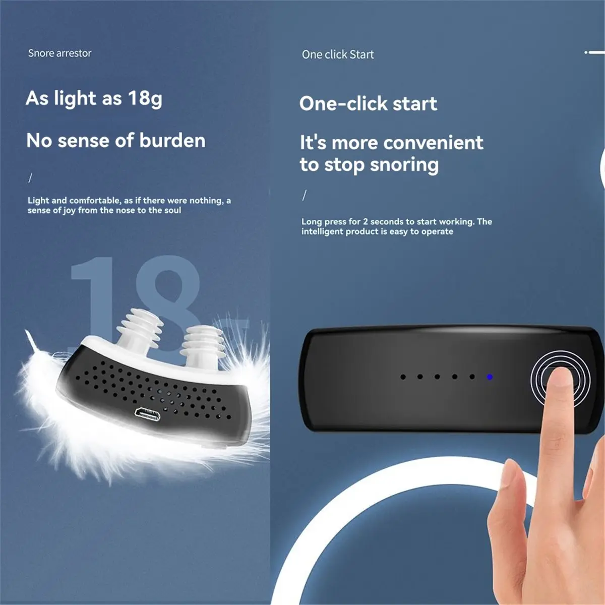 A86G NEW Smart Anti Snoring Device Home Adult Hanging Ear Pulse Stop Snore Sleep Aid Portable Noise Reduction Muscle Stimulator
