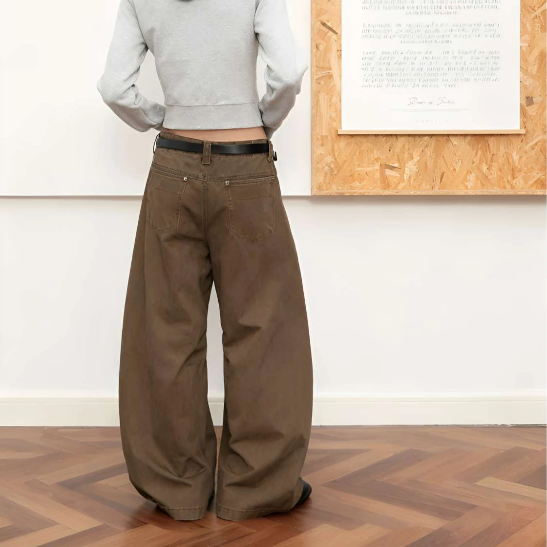 Amerikaanse retro mes casual broek losse pasvorm heren dames nieuw ontwerp hoge taille jeans rechte pijpen broek voor alle seizoenen