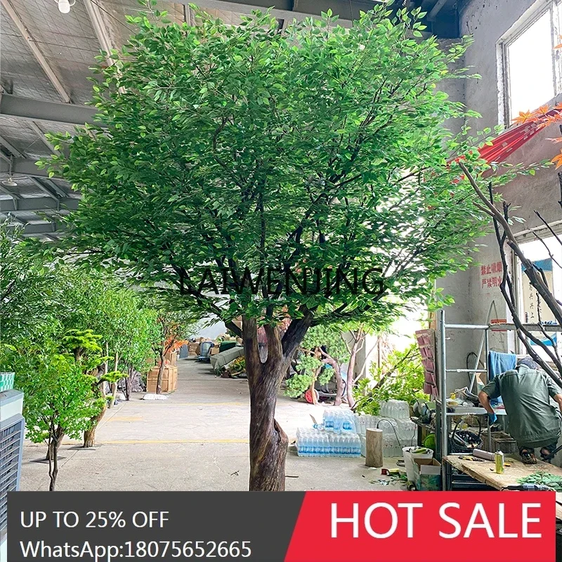 

simulated banyan tree large wishing tree hotel indoor and outdoor landscaping bionic green plant decoration