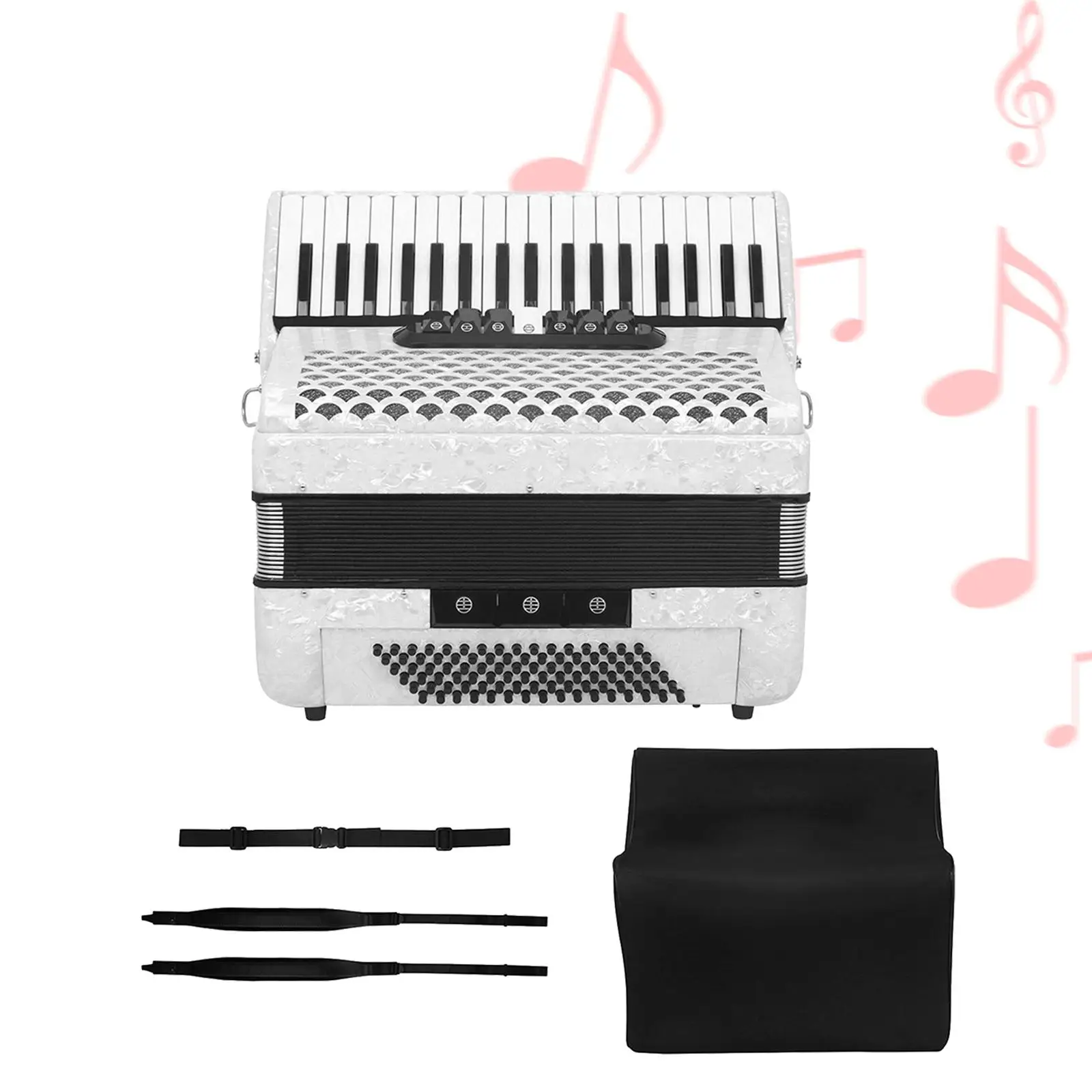 96 Bass 37 Key Entry Level Piano Accordion Musical Instrument Hand Keyboard for Students