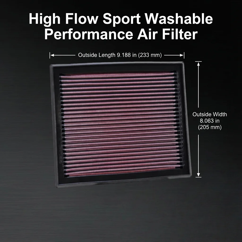 

for Volvo C30 C70 S40 V40 V50 P1 S60 V60 S80 V70 XC60 XC70 P3 2.0 2.4 2.5L 2004-2016 High Flow Sport Washable Air Filter 33-2873