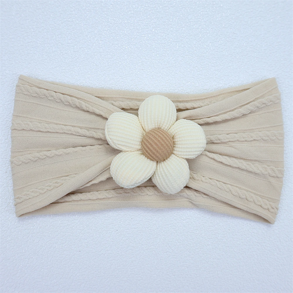 Neugeborenen Baby Stirnbänder Neue Blume Nylon Stirnband Infant Kleinkind Prinzessin Elastische Haarband Kopfbedeckung Haar zubehör für kinder