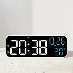 Youpin Digital Alarm Clock Temperature Date Week Display Night Mode Table Clock 12/24H Desktop Electronic LED Alarm Clock