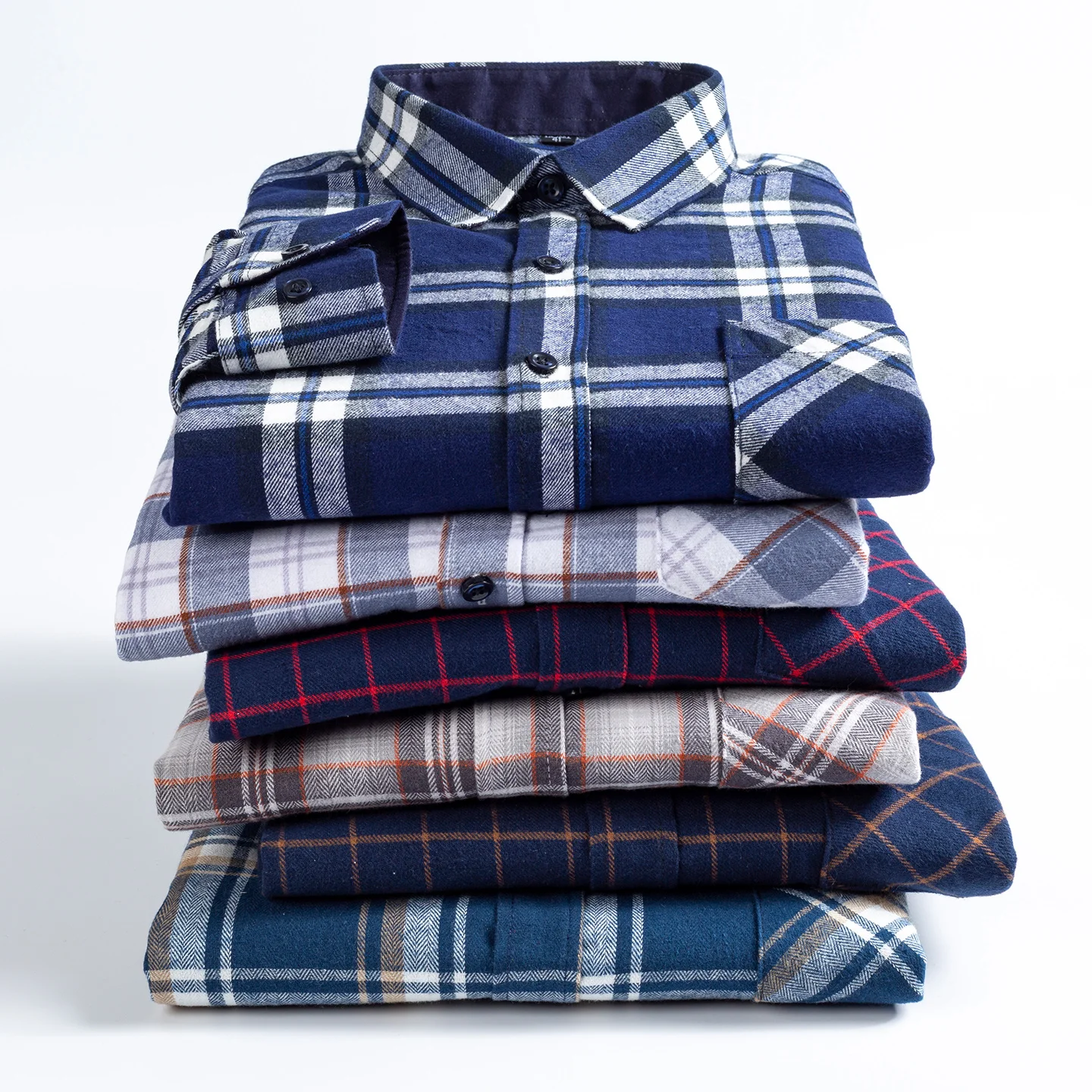 New Design Plaid Fashion Shirts For Men 100% Cotton Brushed Casual Comfort Regular Fit Versatile Multiple Colors Outdoor Blouses view 4