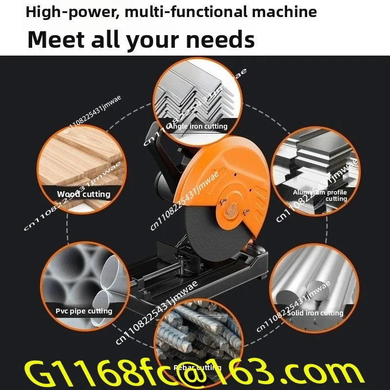 Steel Cutting Machine 355 Type Multifunctional Small Household Wood Cutting Machine High-power Metal Profile Machine