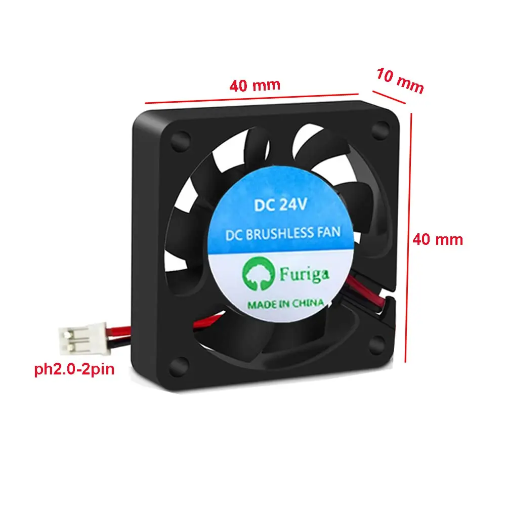 HzdaDeve Kobra Max 4010 Cooling Fan 24V 40x40x10mm DC for 3D Printer Anycubi Vyper Extruder Hot End Parts