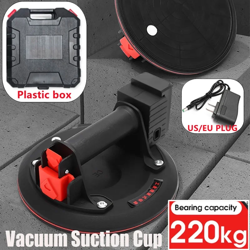 Electric Vacuum Suction Cup for Glass Tile Strong 200kg Bearing Capacity 8 Inch Industrial Sucker with Air Pump Lifting Magnets