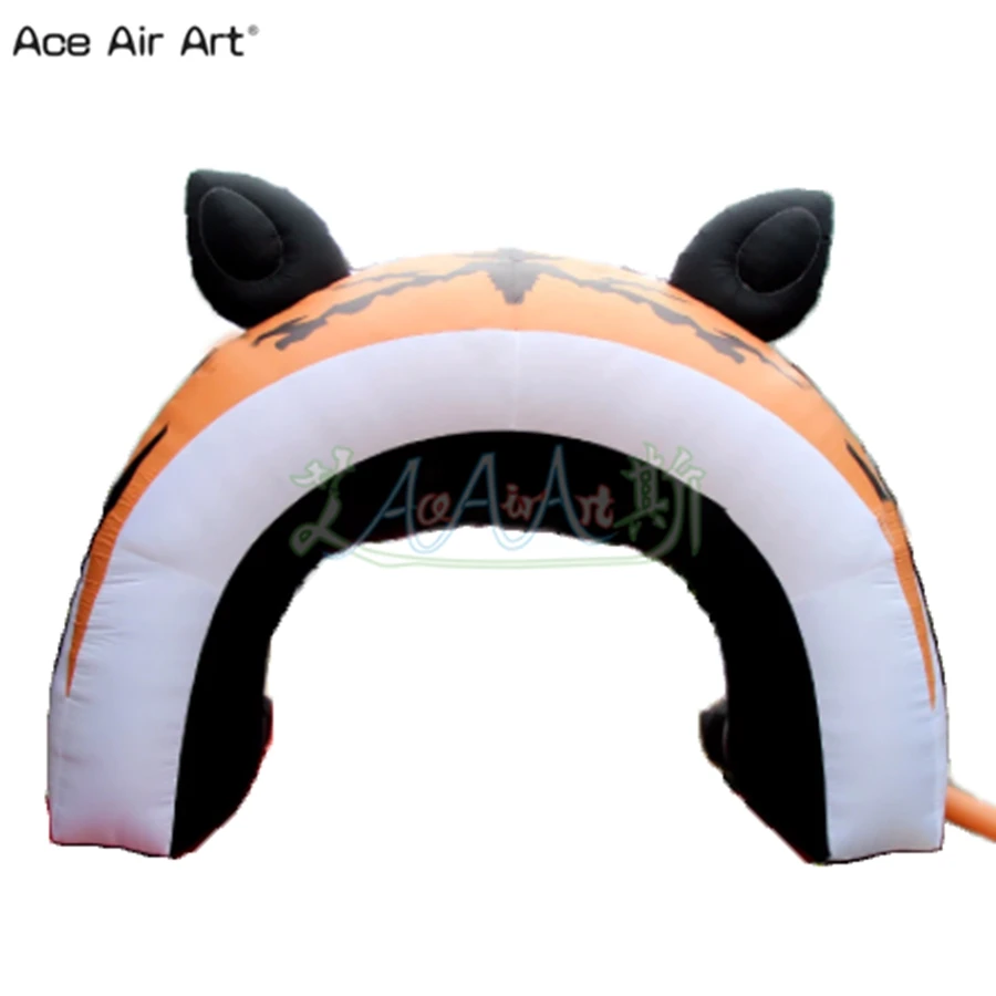 Inflatable Animal Inflatable Tiger Mouth Tunnel Tent Used For Outdoor Events Decorations Commercial Advertising