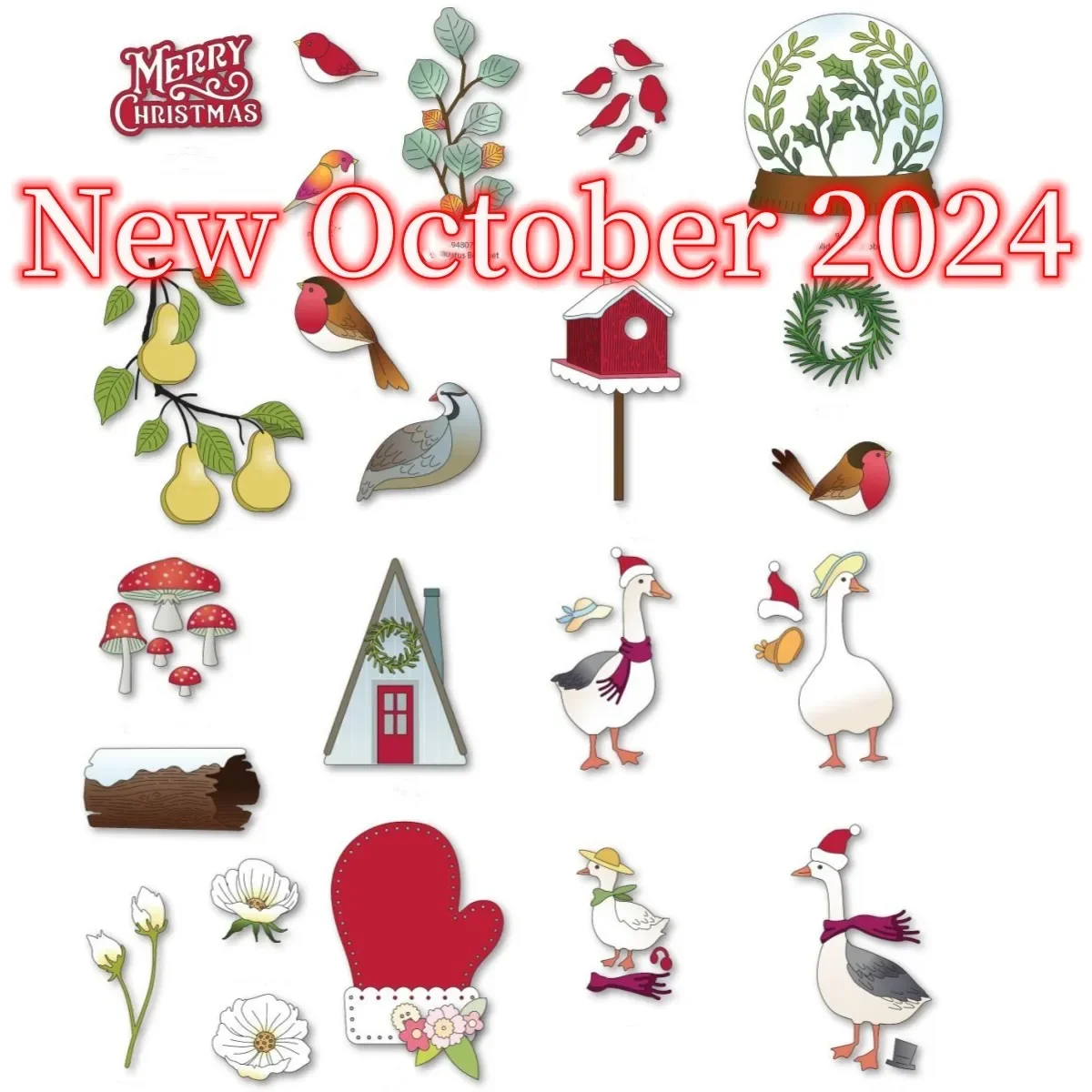 

Christmas Mitten Bird Goose Snowglobe Pear Metal Cutting Dies for DIY Scrapbook Card Album Craft Template Decoration