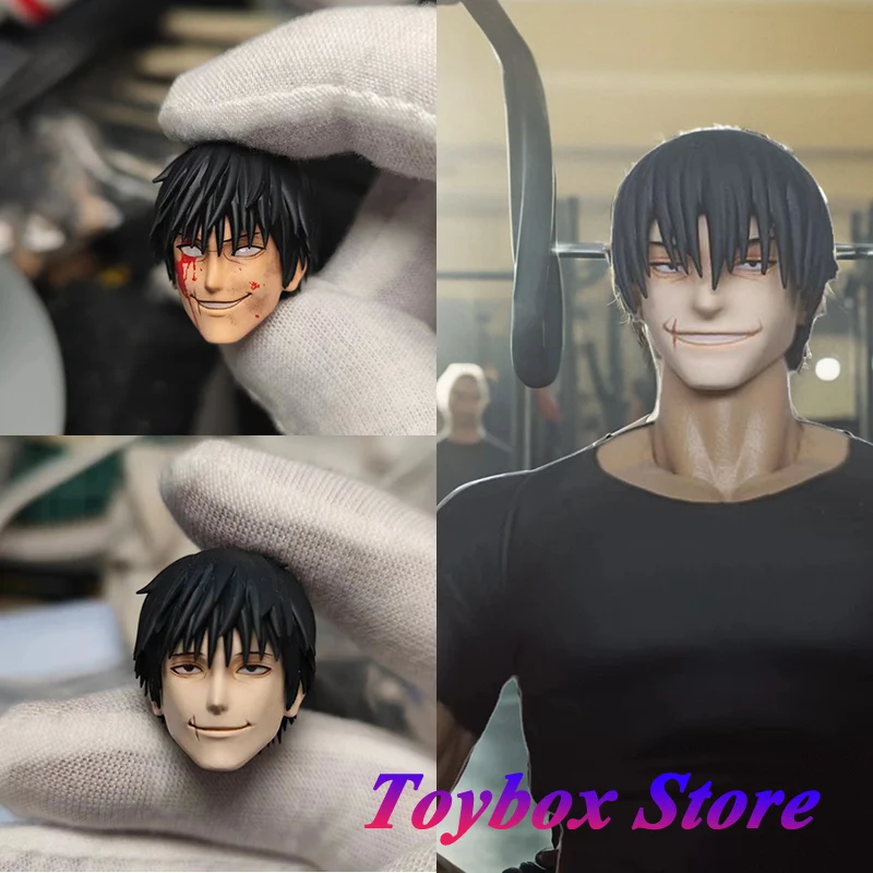 

1/12 Scale Anime Fushiguro Toji White Wheat Delicate Painted Head Sculpt Battle Damaged Model Toys For 6" Action Figure Body