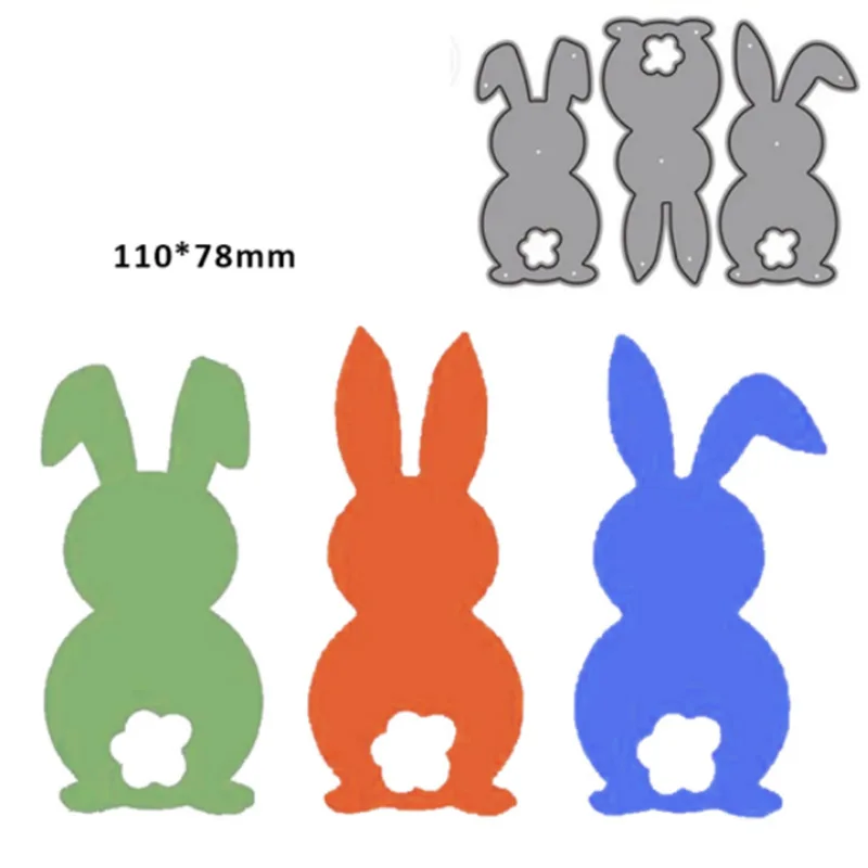 

Easter Rabbit Decoration Metal Cutting Dies Scrapbook Paper Craft Knife Mould DIY Album Stamp Paper Card Embossing Tools