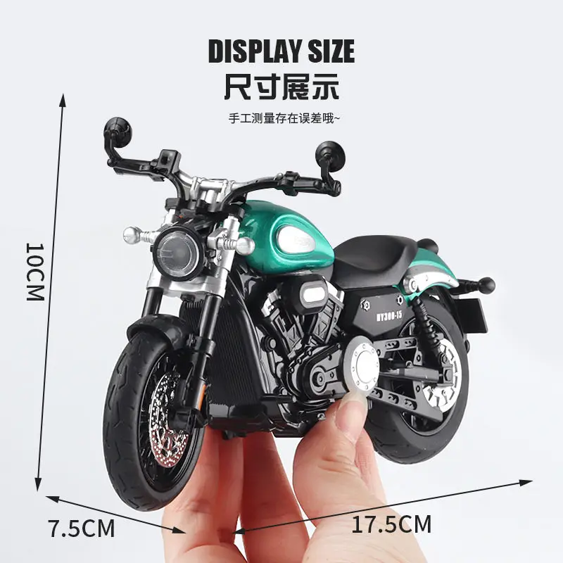 1:12 BENDA GINGERLLA 300 Diecast Motorcycle Model Toy Replica With Sound & Light birthday gift christmas gift Collection bike