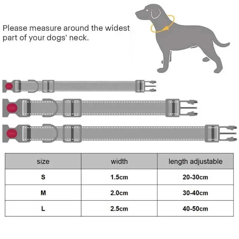 Fashion Adjustable Dog Collar Comfortable Soft Foam Padded Reflective Nylon with Double D Rings for Small Medium Large Dogs