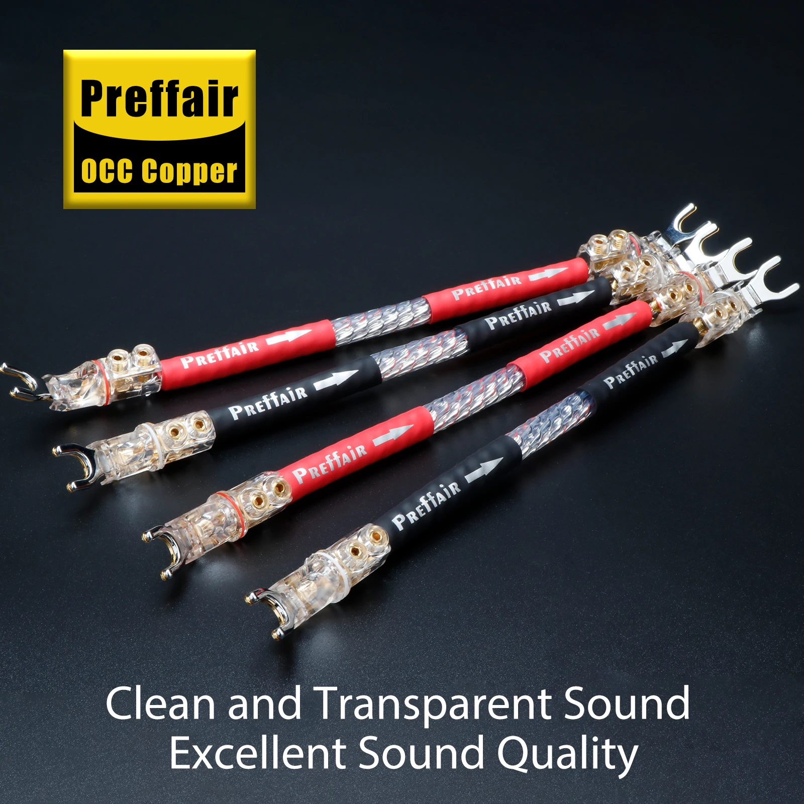 4 قطعة كابل قافز hifi 7N occ كابل سلك جسر مكبر الصوت المطلي بالفضة