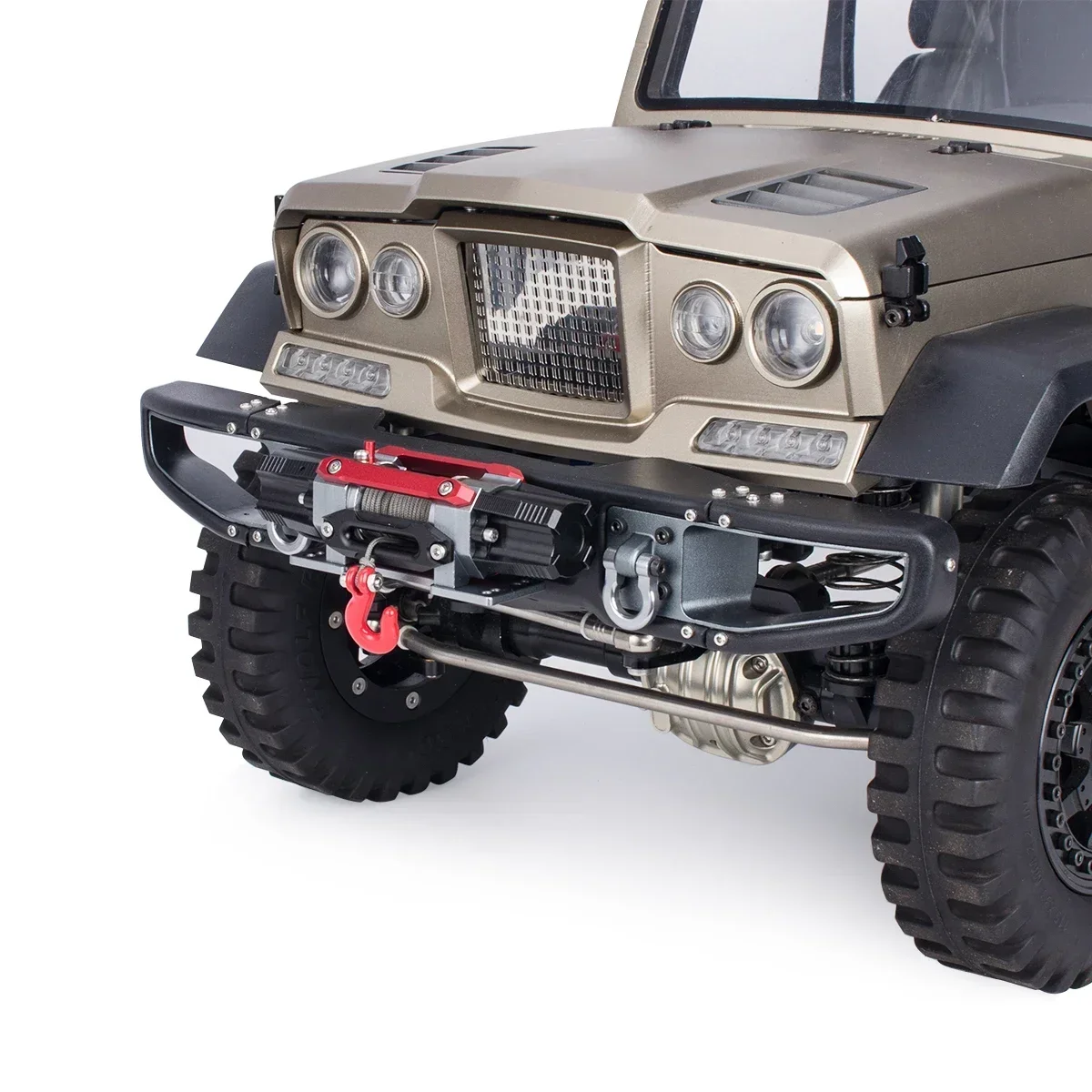 CNC Dual มอเตอร์โลหะจําลอง Winch สําหรับ 1/8 1/10 RC Crawler รถ TRX4 SCX10 RC4WD D90 KM2 อะไหล่อัพเกรด