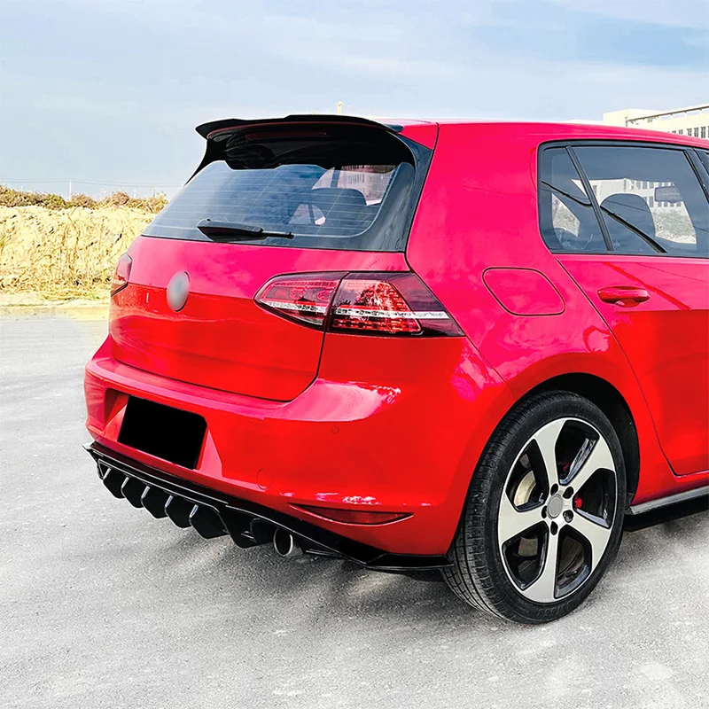 لسيارة VW Golf 7 MK7 Standard/GTI/GTD Diffusore Mento Spoiler con Luci Accessori Corpo Kit ضبط السيارة Paraurti Posteriore Labbro