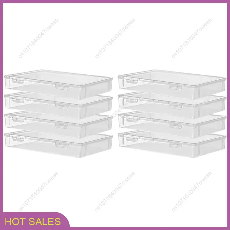 

8 Pcs A4 Scrapbook Paper Storage Box Arts Craft Organizers Storage For 8.5 X 11 Inch Letter Paper Photo Picture Storage-A98U