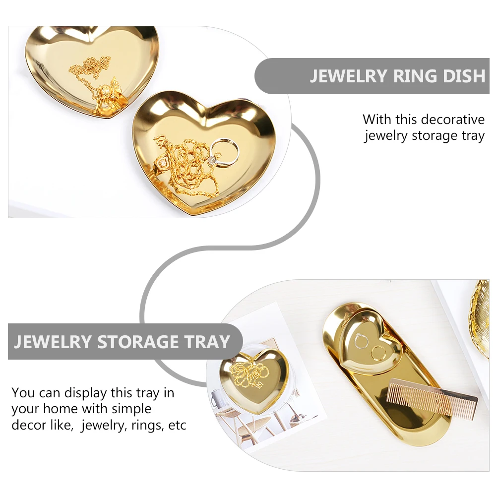 

Heart Shaped Jewelry Ring Dish Tray Ceramic Ring Dish ganizer Modern Style Small Accessories Storage Display Home Decor