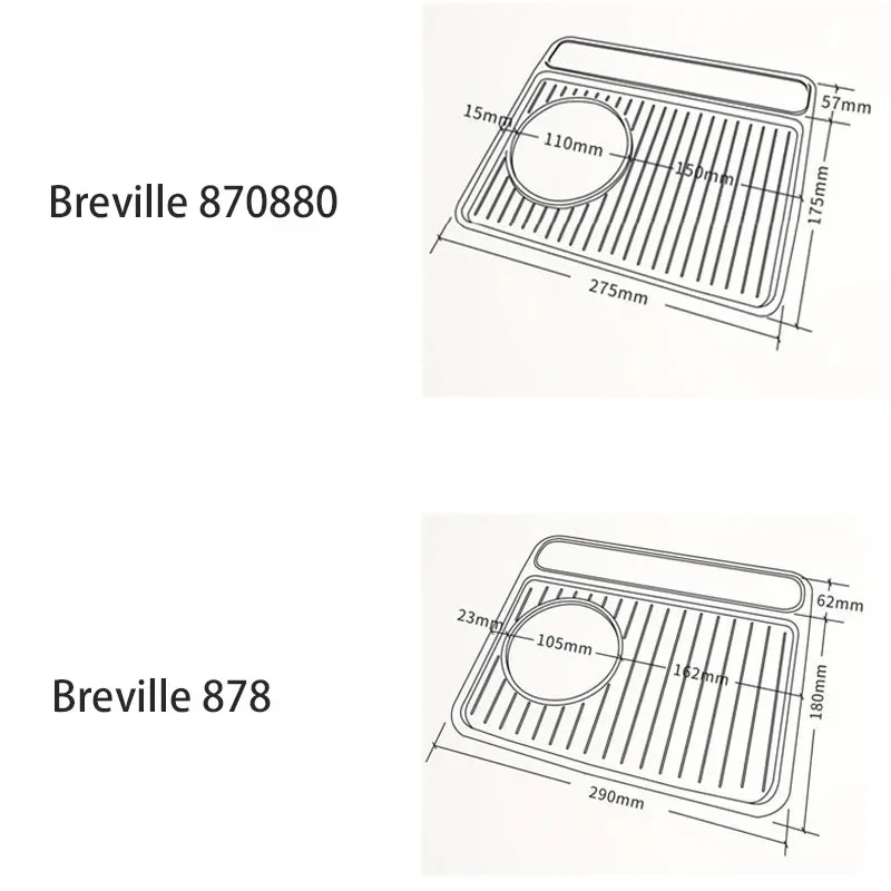 Silicone Coffee Mat for Breville 870/880/878 Espresso Machine Top Anti-slip Dustproof Mat Countertop Kitchen Accessories