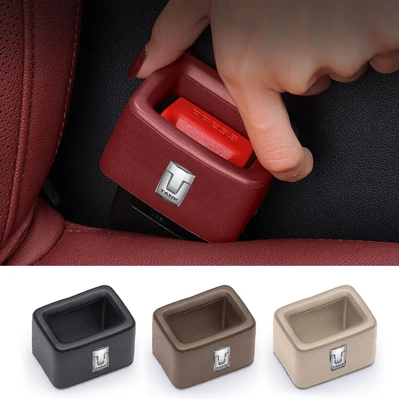 

Car Seat Belt Buckle Cover for Great Wall Tank 300 500 tan300 700 800 Auto Safety Belt Anchor Socket Protection Cover Accessorie